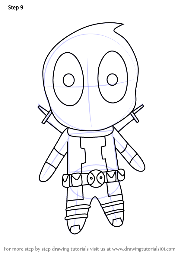 600x846 Learn How To Draw Chibi Deadpool - Chibi Deadpool Drawing