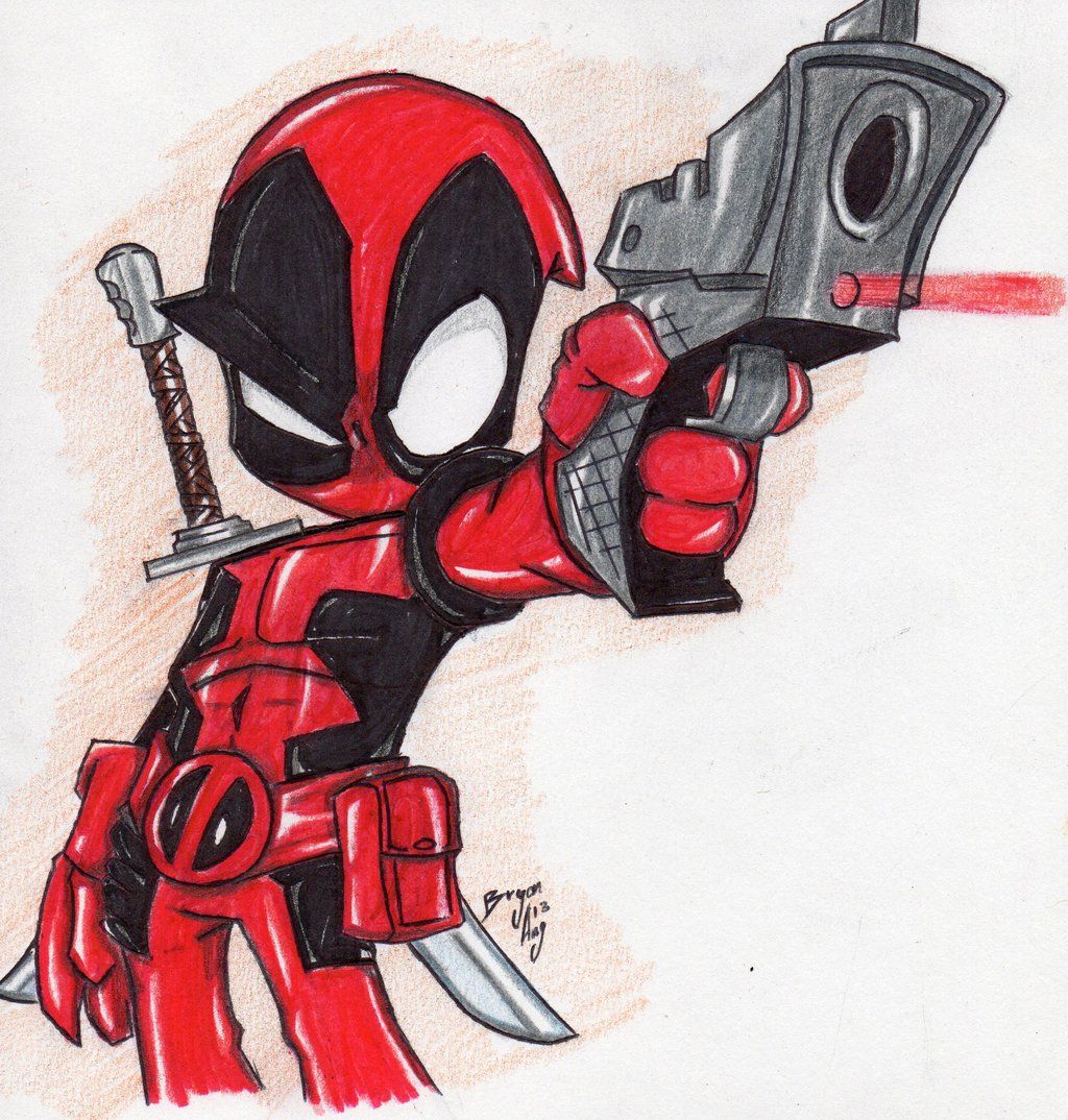 1024x1074 Chibi Deadpool - Chibi Deadpool Drawing