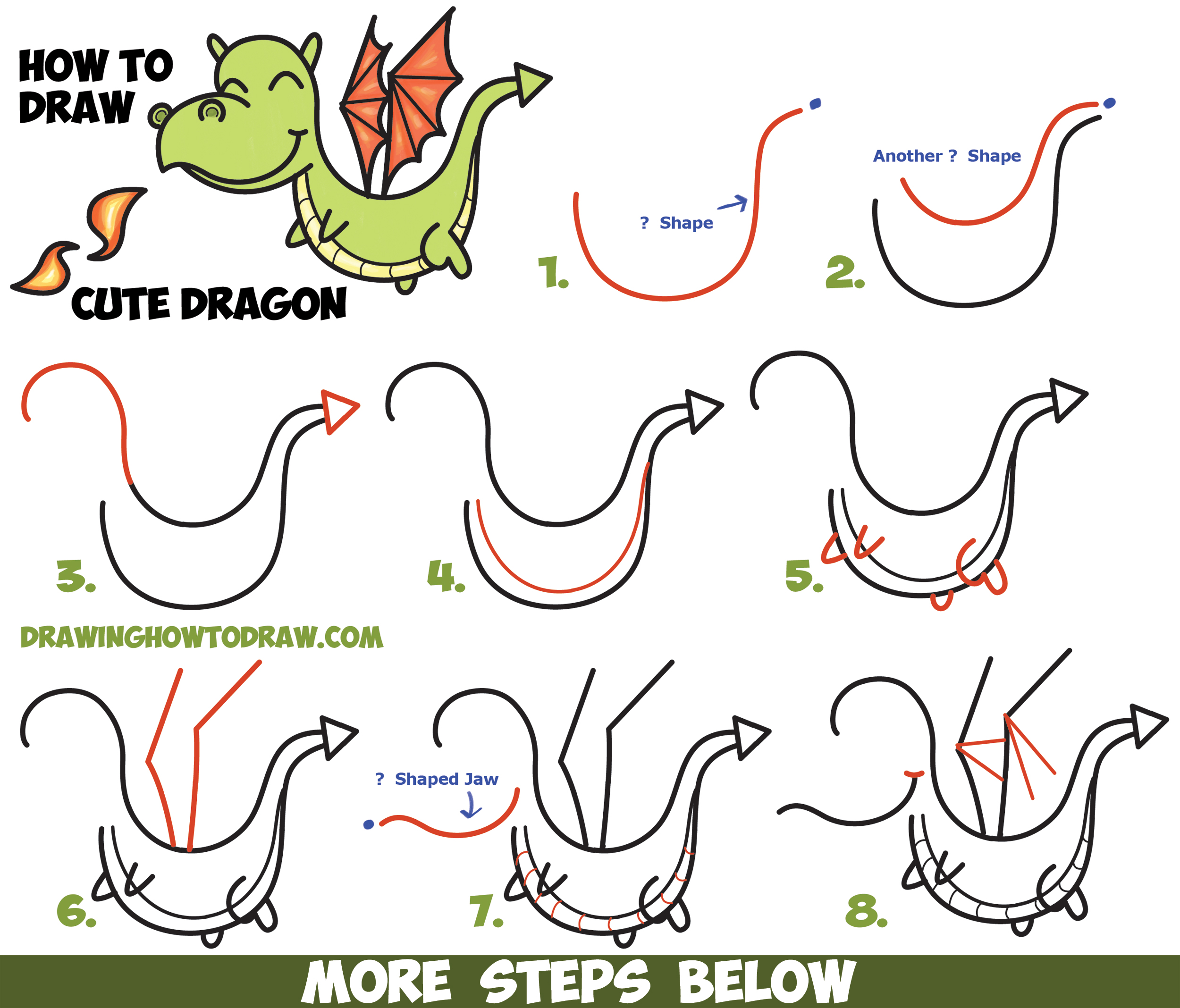 2500x2136 How To Draw A Cute Kawaii Chibi Dragon Shooting Fire With Easy - Chibi Dragon Drawing