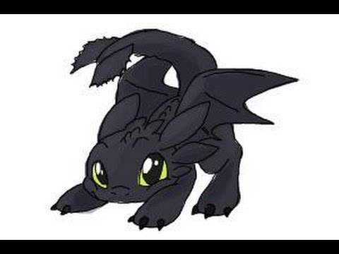 480x360 How To Draw Chibi Toothless - Chibi Dragon Drawing