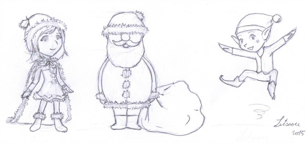 1024x479 Christmas Chibi Characters - Chibi Figure Drawing
