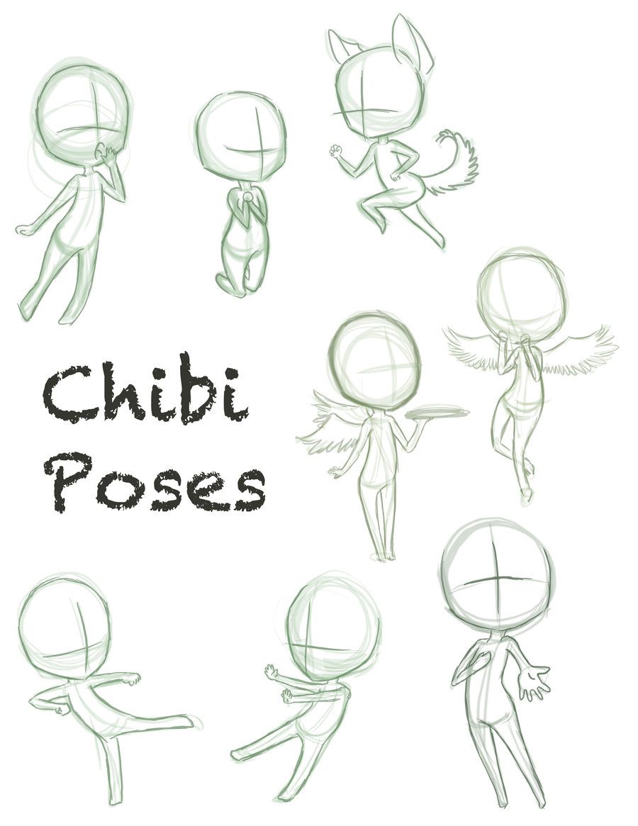 900x1165 Chibi Poses - Chibi Figure Drawing