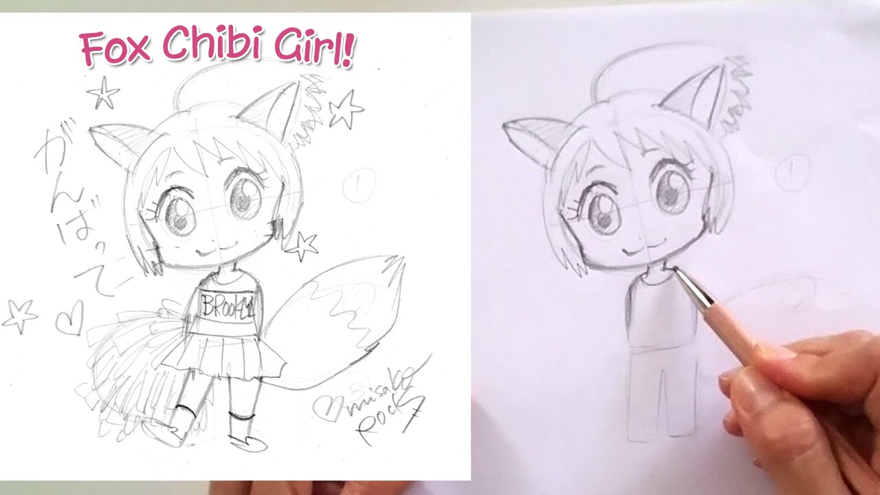 1280x720 How To Draw A Kawaii Chibi Girl For Beginners Step - Chibi Girl Drawing