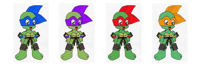 648x216 Chibi Tmnt Drawings - Chibi Turtle Drawing