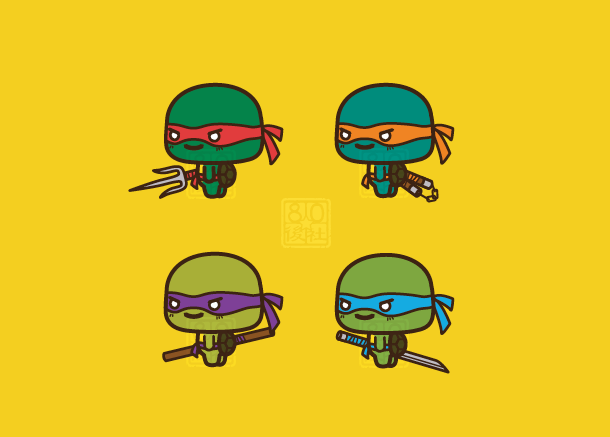 610x437 Chibi Ninja Turtles - Chibi Turtle Drawing