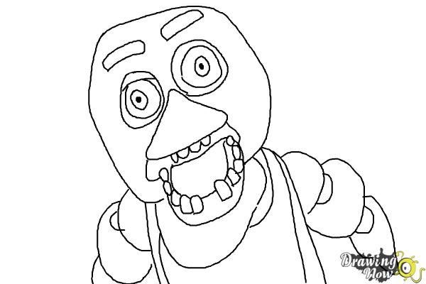 600x400 how to draw chica from five nights at freddy - Chica Drawing