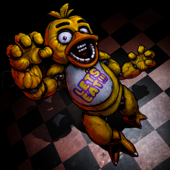 350x350 how to draw chica the chicken, five nights - Chica Drawing