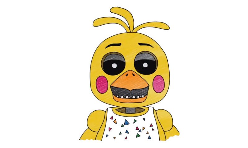 800x480 how to draw toy chica with beak - Chica Drawing.