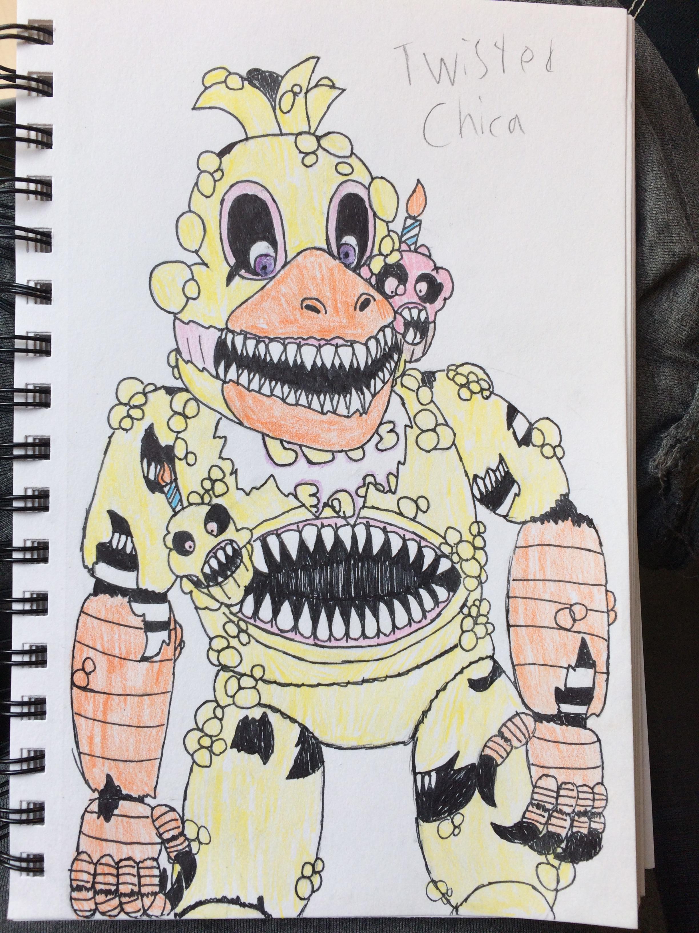 2448x3264 have a twisted chica drawing! fivenightsatfreddys - Chica Drawing
