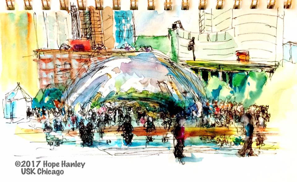 960x588 Postcards From Chicago - Chicago Bean Drawing