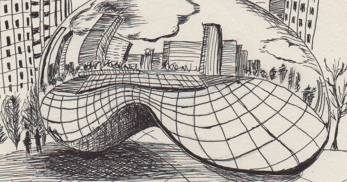 1200x630 the bean the painting gnome - Chicago Bean Drawing