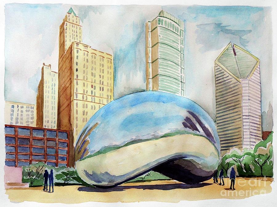 900x672 chicago bean drawing - Chicago Bean Drawing