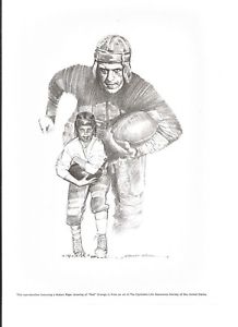 218x300 roger riger drawing of red grange chicago bears equitable life - Chicago Bears Drawing