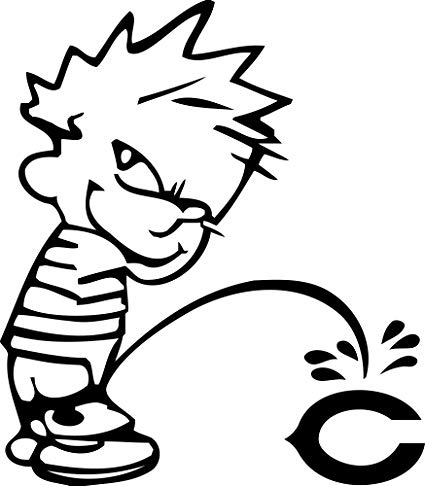 425x486 calvin peeing piss on chicago bears everything else - Chicago Bears Drawing