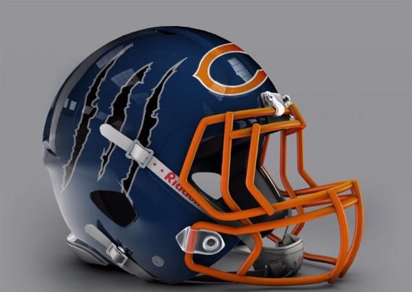 600x425 Take A Look - Chicago Bears Helmet Drawing