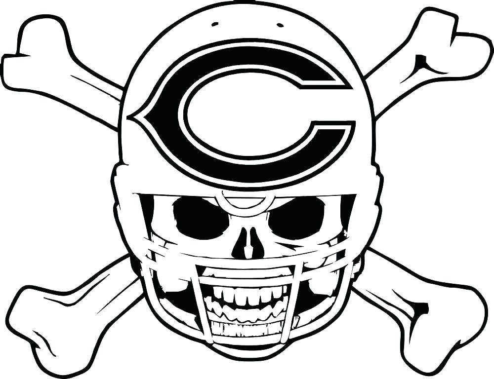 1000x768 Chicago Bears Coloring Pages - Chicago Bears Helmet Drawing