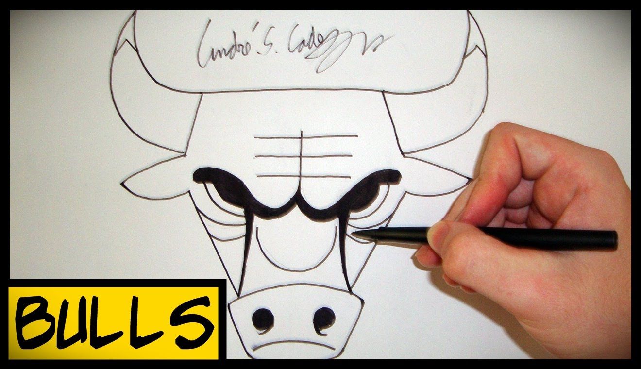 1320x760 como desenhar a logo chicago bulls - Chicago Bulls Logo Drawing