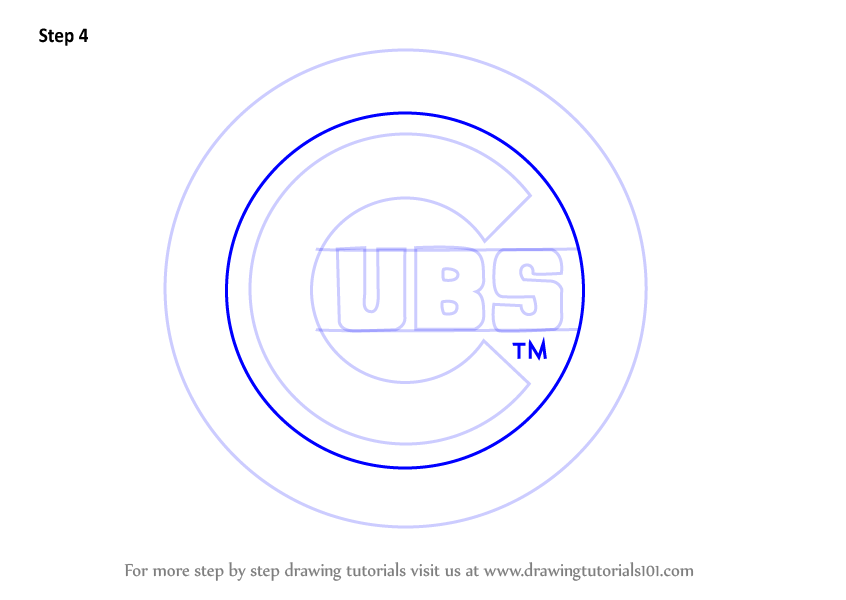 846x600 learn how to draw chicago cubs logo - Chicago Cubs Drawings