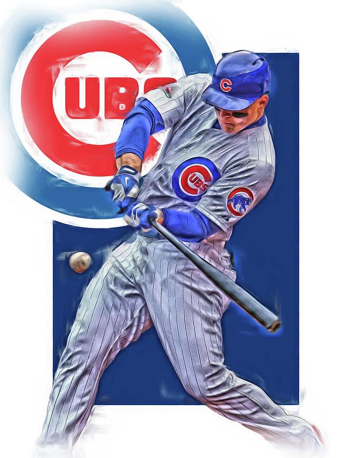 692x900 anthony rizzo chicago cubs oil art mixed media - Chicago Cubs Drawings