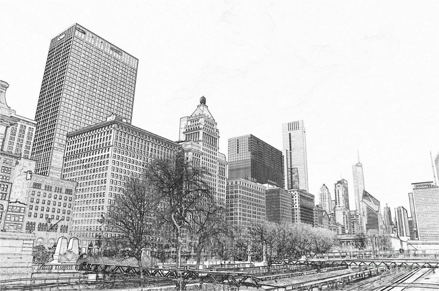900x597 grant park chicago drawing - Chicago Drawing