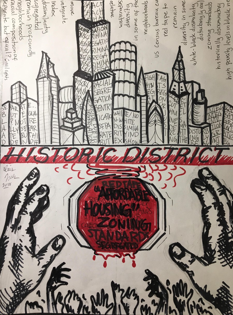 900x1216 The Thorn In Chicago - Chicago Drawing