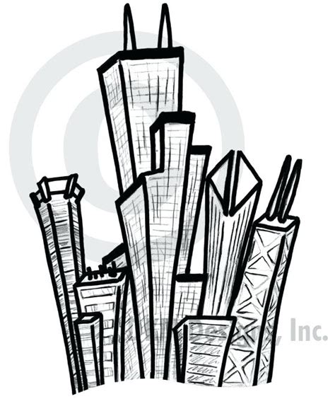 35+ Trends For Sketch Chicago Skyline Drawing | Beads by Laura