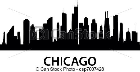 450x230 chicago skyline clipart - Chicago Skyline Drawing