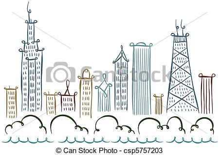 450x320 chicago skyline line drawing - Chicago Skyline Line Drawing
