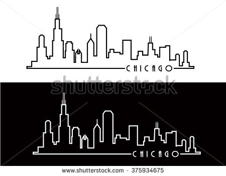 Chicago Skyline Outline Drawing at PaintingValley.com | Explore ...