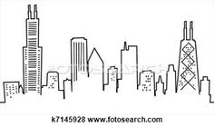 236x140 hd chicago skyline outline drawing pic is one of our picture - Chicago Skyline Outline Drawing