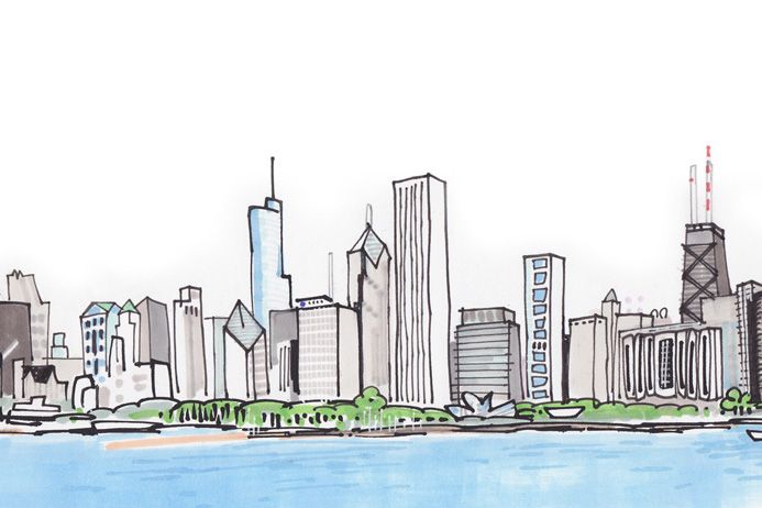 Chicago Skyline Outline Drawing At Explore