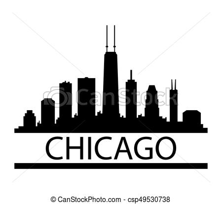 450x413 clip art chicago skyline sumptuous design ideas chicago skyline - Chicago Skyline Outline Drawing