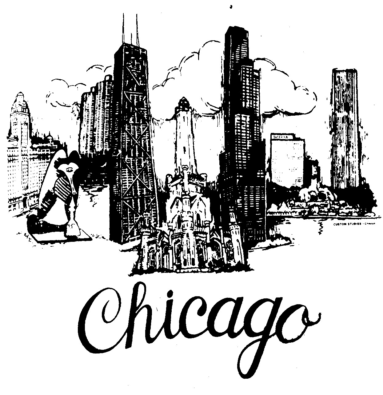 Chicago Skyline Outline Drawing at PaintingValley.com | Explore