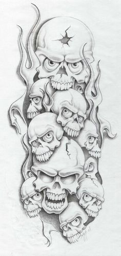 236x498 Drawing Clown Skull Best Sketches Images In Tattoo - Chicano Drawings