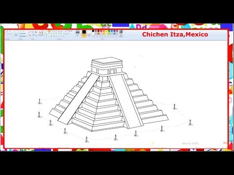 480x360 how to draw chichen itza mexico - Chichen Itza Drawing