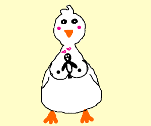 300x250 penguin loves chicken breast drawing - Chicken Breast Drawing