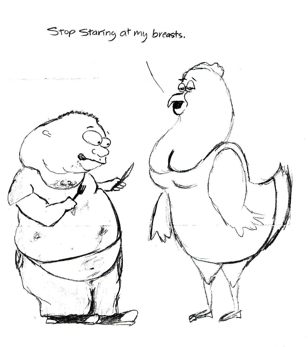 1194x1347 A Single Mother Barefoot In The Kitchen Chick's Got Some Big - Chicken Breast Drawing