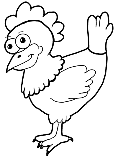 400x536 how to draw cartoon chickens hens farm animals step - Chicken Drawing Cartoon