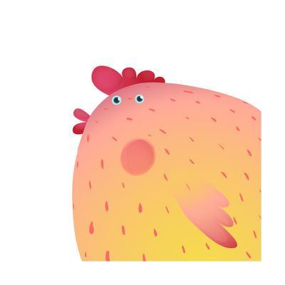 400x400 Fun Colorful Chicken Bird Background Bright And Cute Hen - Chicken Drawing For Kids