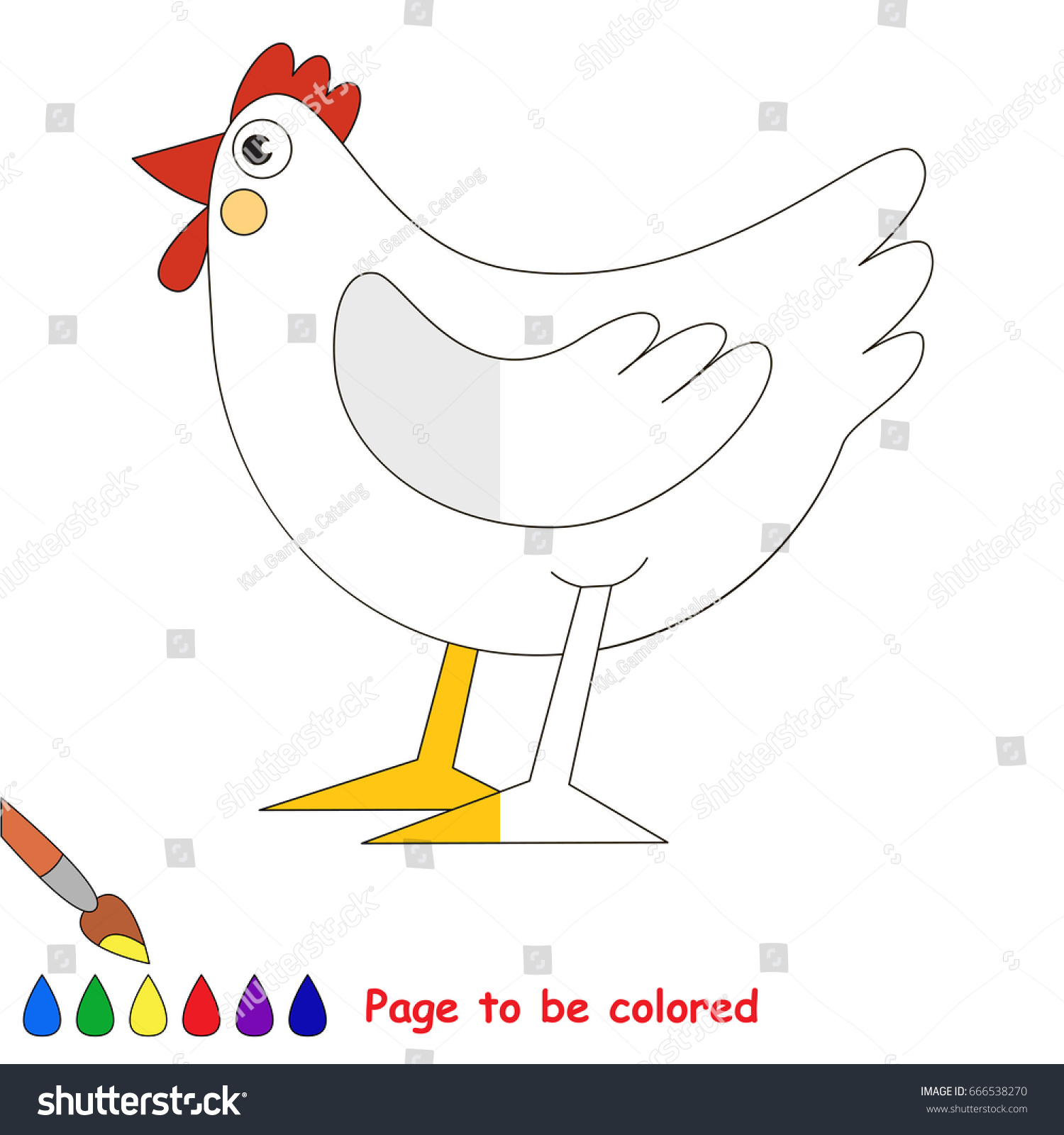 Chicken Drawing For Kids at PaintingValley.com | Explore collection of ...