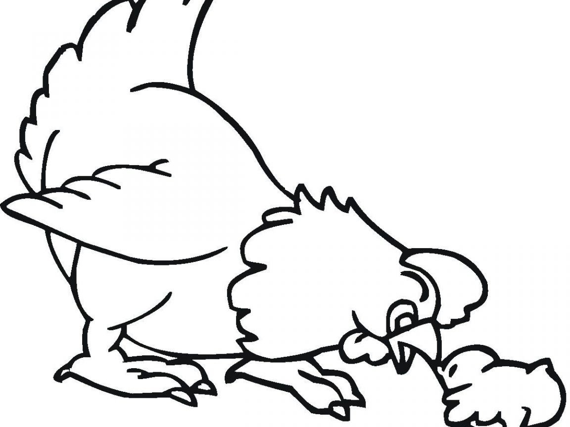 1152x864 Cute Chicken Drawing Coloring Pages - Chicken Drawing Images