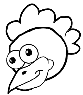 284x324 Step How To Draw Cartoon Chickens Hens Farm Animals Step - Chicken Head Drawing