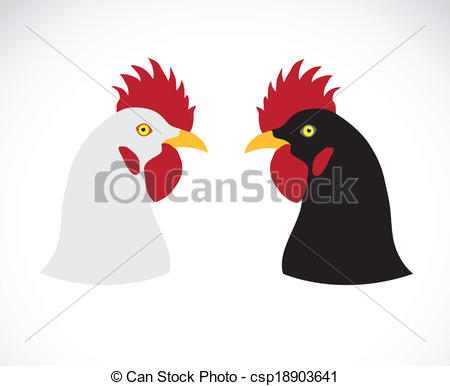 450x386 Vector Image Of An Chicken Head On White Background - Chicken Head Drawing