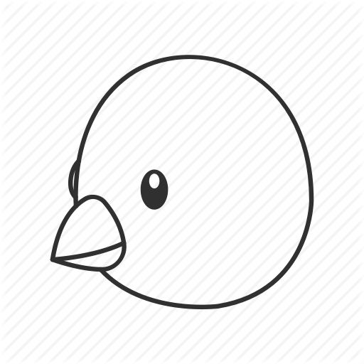 512x512 bird, chick, chicken, chicken head, cute animal, cute face, small - Chicken Head Drawing