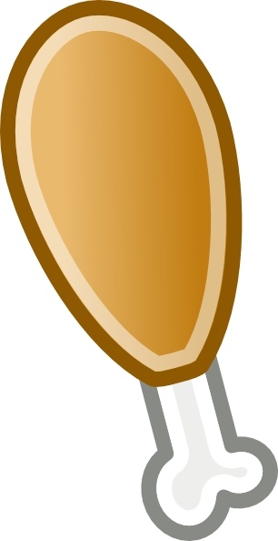 306x594 chicken leg clip art free vector in open office drawing - Chicken Leg Drawing