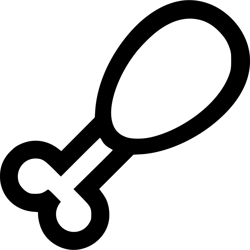 980x980 drumsticks drawing chicken leg line transparent png clipart free - Chicken Leg Drawing