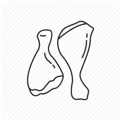 512x512 drumsticks drawing chicken thigh transparent png clipart free - Chicken Leg Drawing