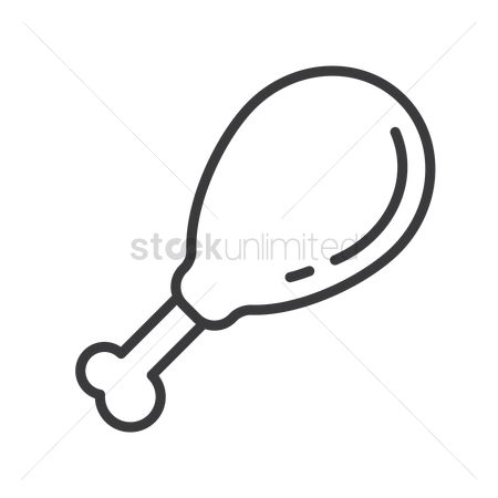 450x450 free chicken leg meat stock vectors stockunlimited - Chicken Leg Drawing