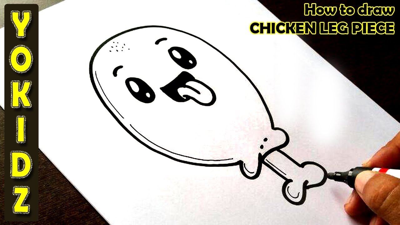 1280x720 how to draw chicken leg piece - Chicken Leg Drawing