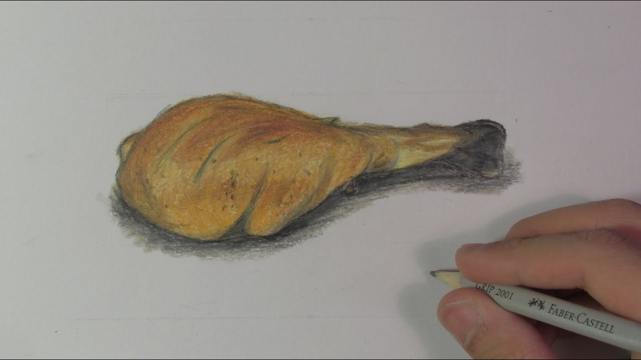 1280x720 realistic chicken leg - Chicken Leg Drawing